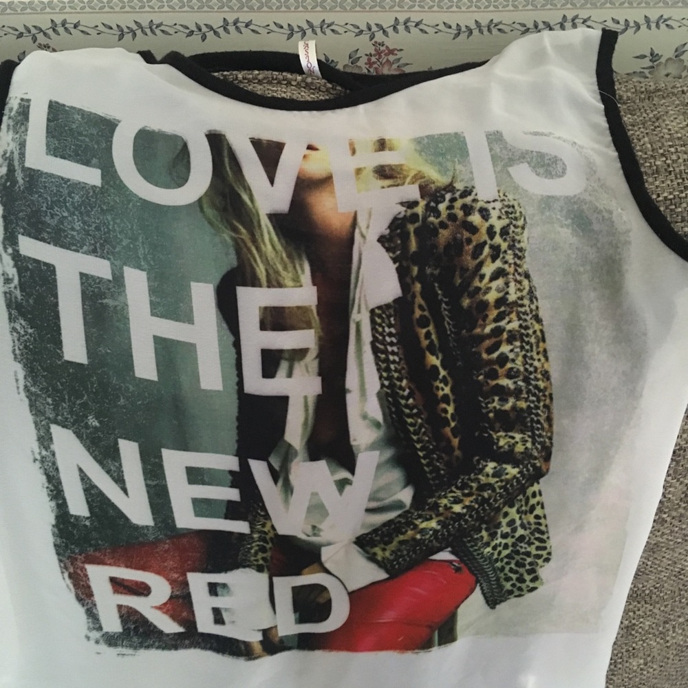Love is the new red tank top